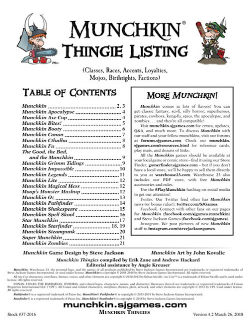 Munchkin Thingies cover